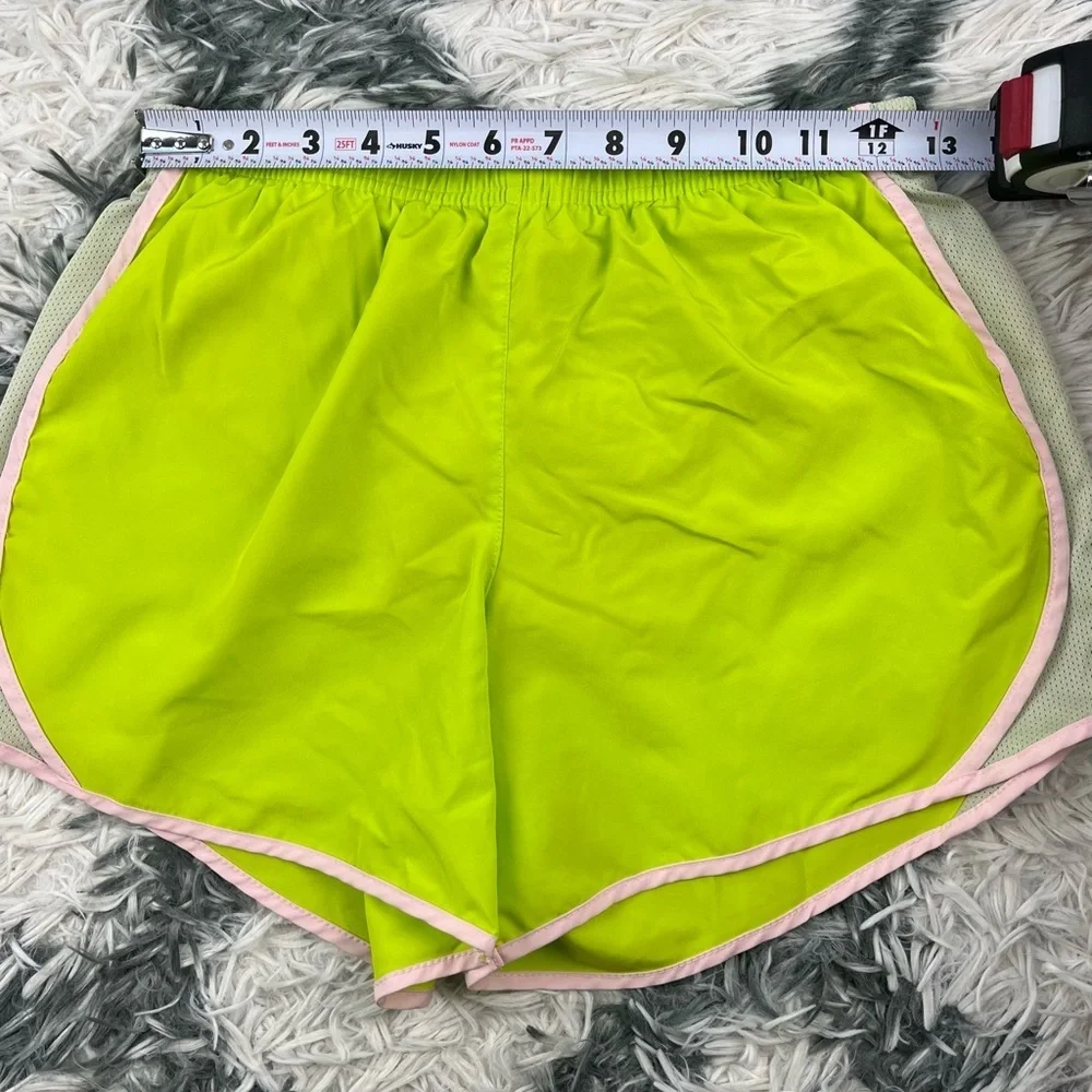 Nike Dri-Fit Kids Girls Green Pink Running Shorts Size XL